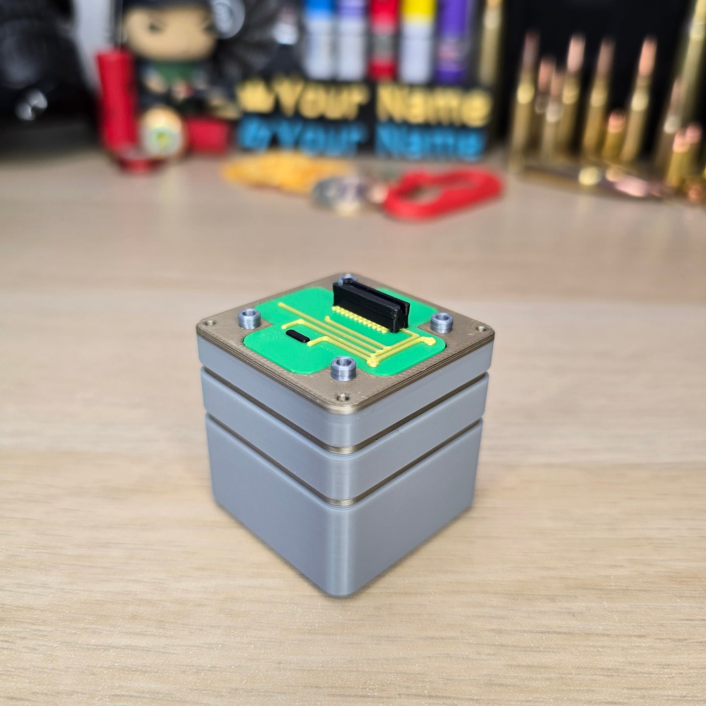 Iridium Thermal Module Replica on Gaming Display – Tarkov Cosplay Prop