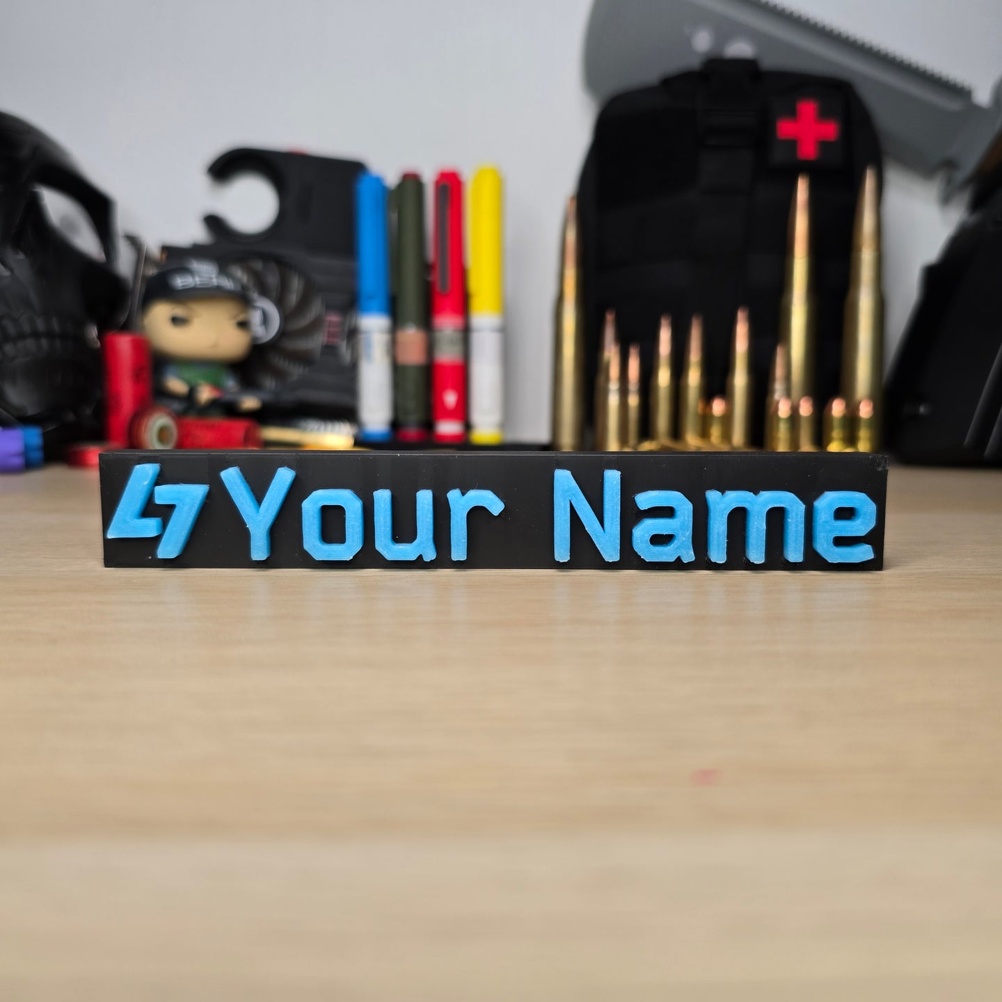 Personalized Escape From Tarkov Font Nameplate – Front View UH