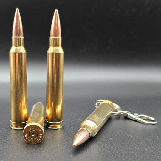 .300 Winchester Magnum Bullet Keyring made from real inert brass ammo – Cool Gaming Stuff UK

