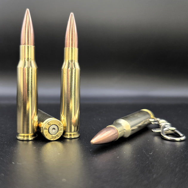 .308 Winchester Bullet Keyring made from real inert ammo – Cool Gaming Stuff UK
