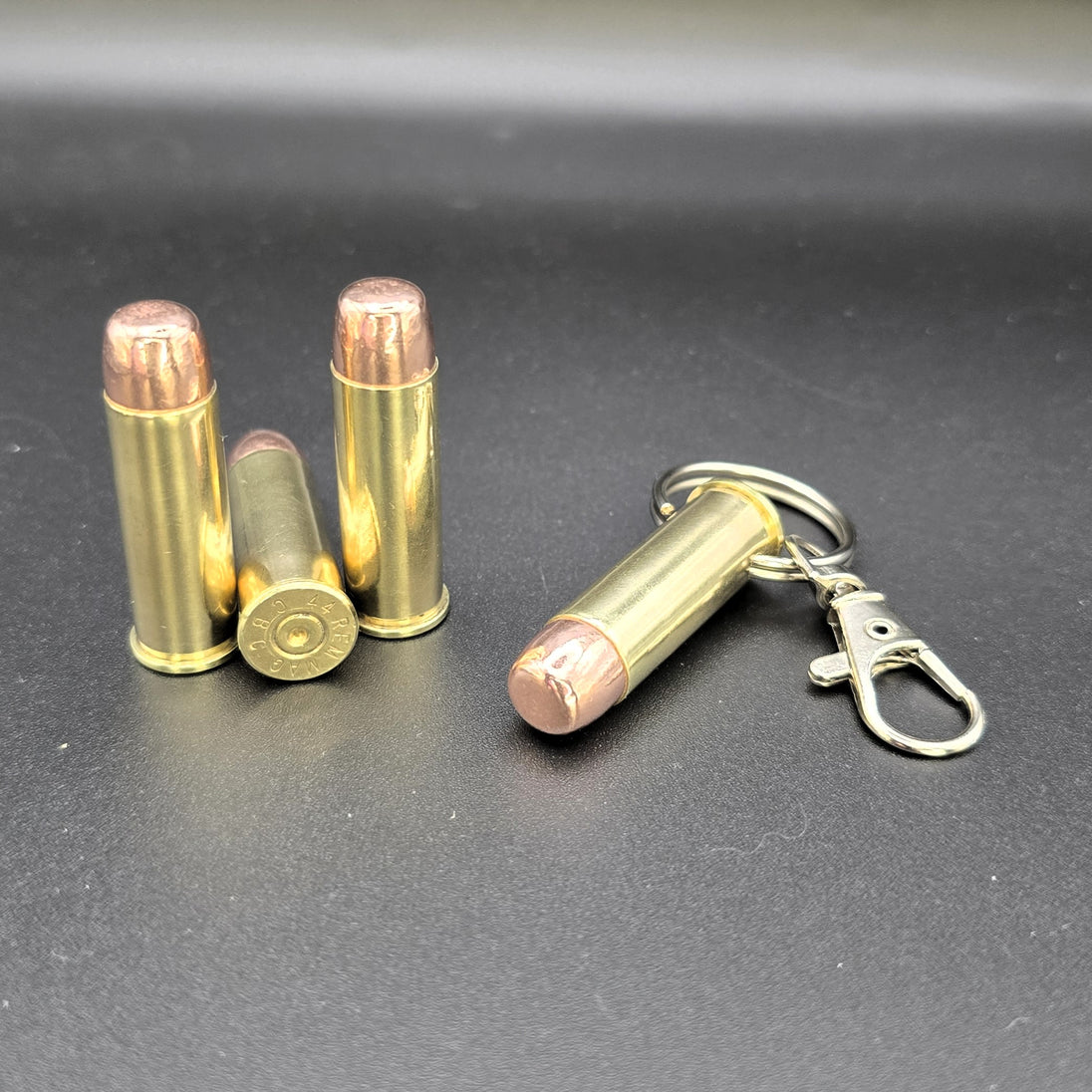 .44 Magnum Bullet Keyring made from real inert brass ammo – Cool Gaming Stuff UK
