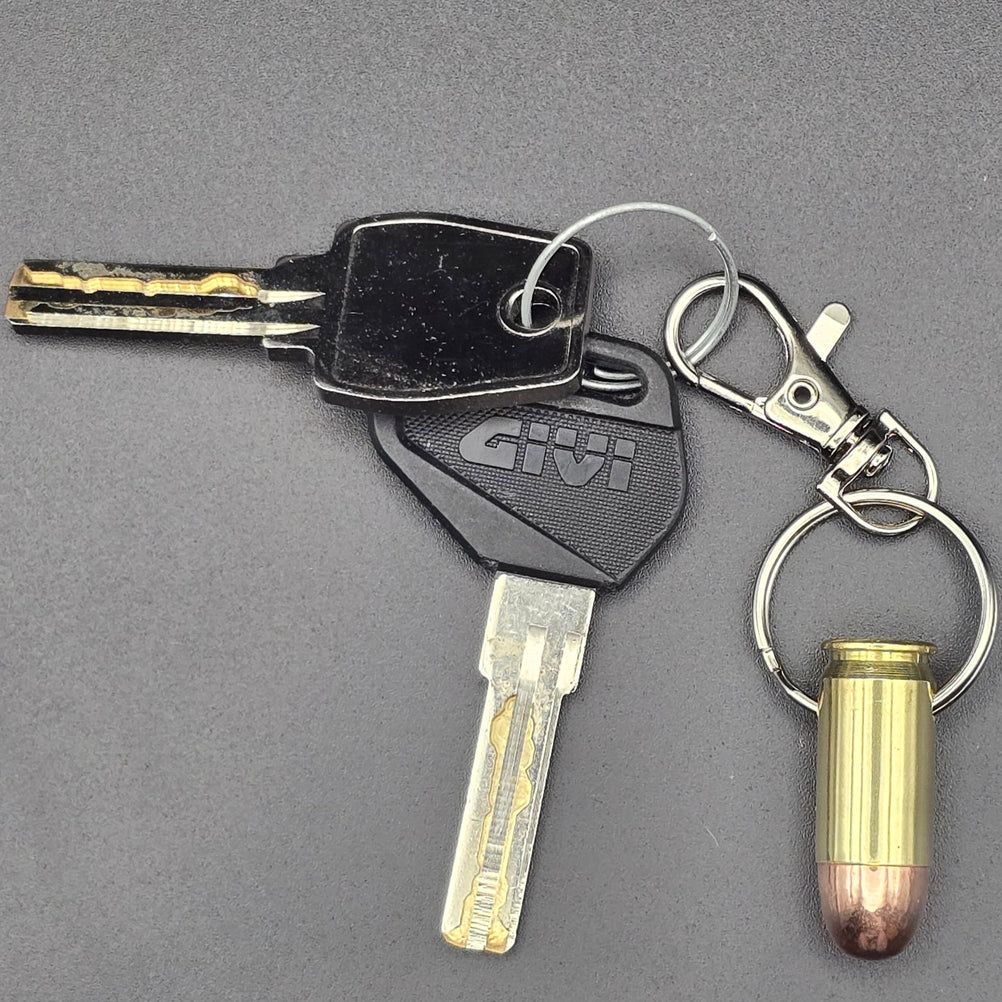 .45 ACP Bullet Keyring | Inert Ammo Handgun Keychain