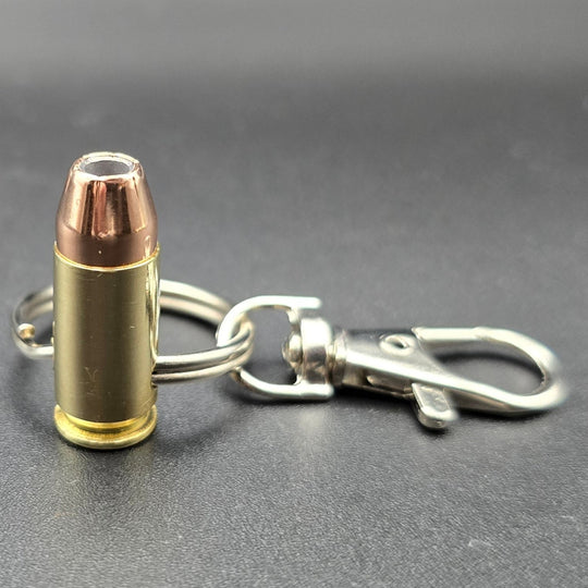 9mm Hollow Point Bullet Keyring & Inert Ammo - Cool Gaming Stuff