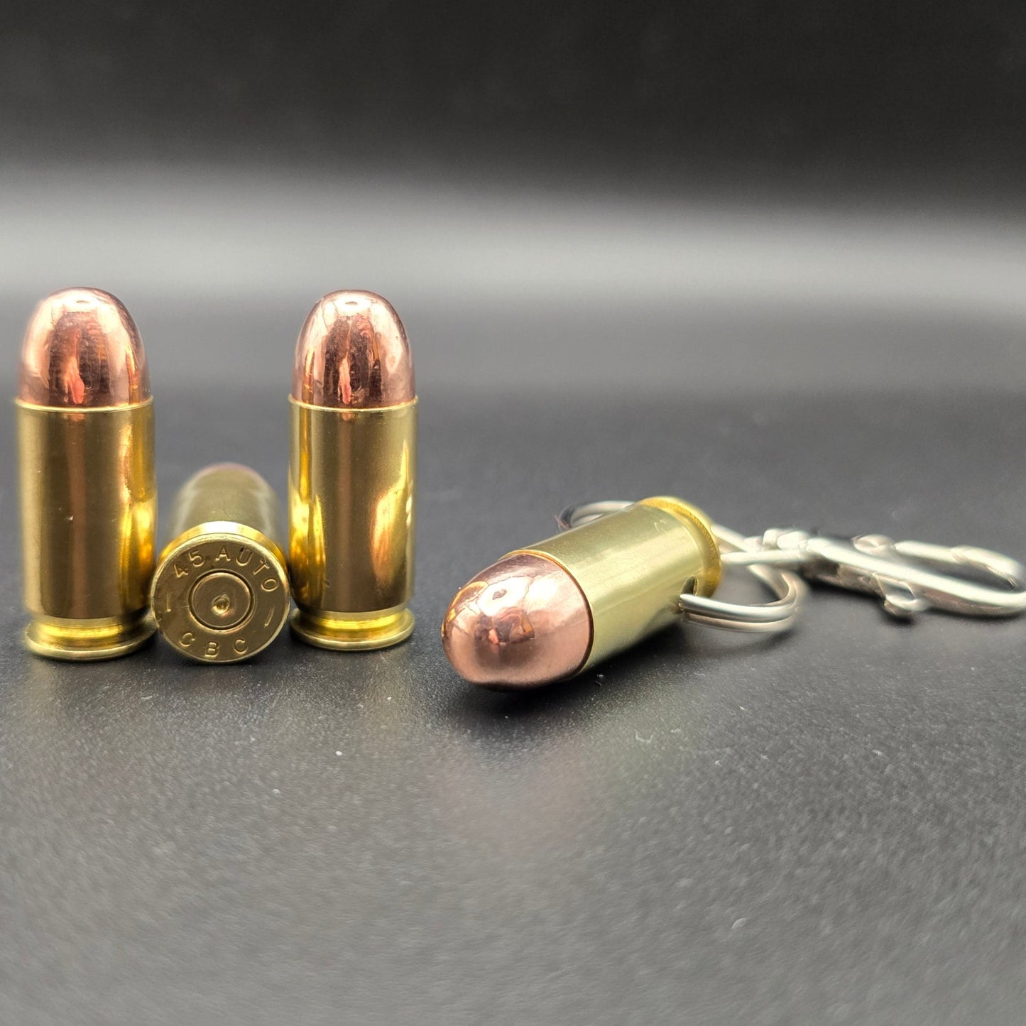 .45 ACP Bullet Keyring & Inert Ammo