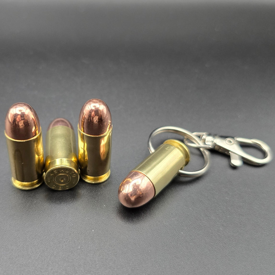 .45 ACP Bullet Keyring & Inert Ammo - Cool Gaming Stuff