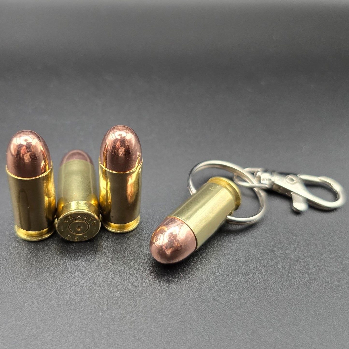 .45 ACP Bullet Keyring & Inert Ammo