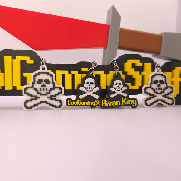 RuneScape PK Skull Keyring – Add Your Name for a Personal Touch! - Cool Gaming Stuff