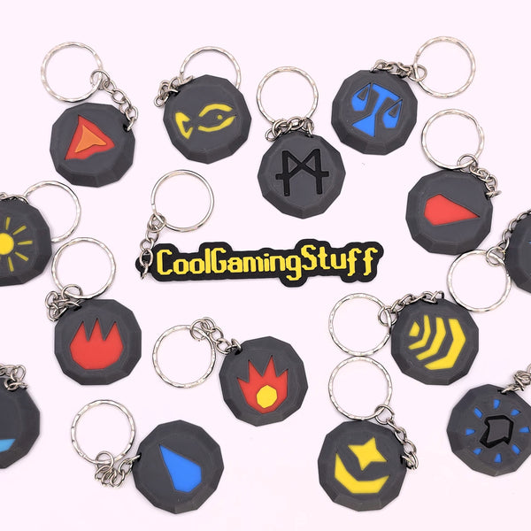 Runescape Rune Styled Keyrings - Cool Gaming Stuff