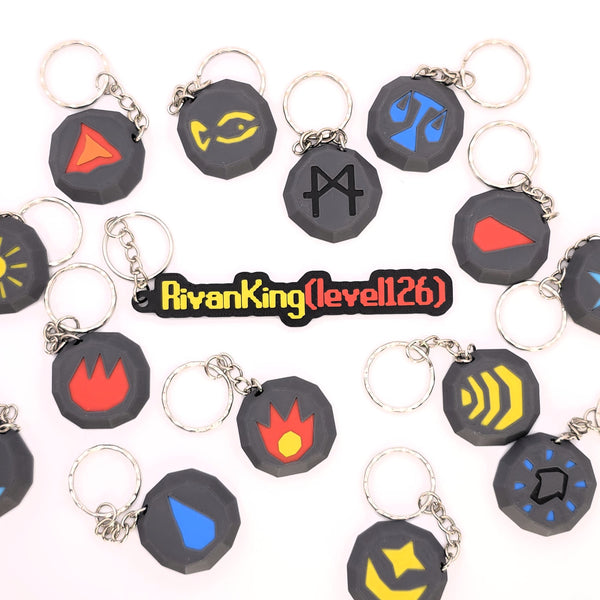 Runescape Rune Styled Keyrings - Cool Gaming Stuff