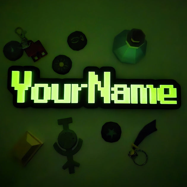 Personalized Glow in the Dark RuneScape Font Nameplates - Cool Gaming Stuff