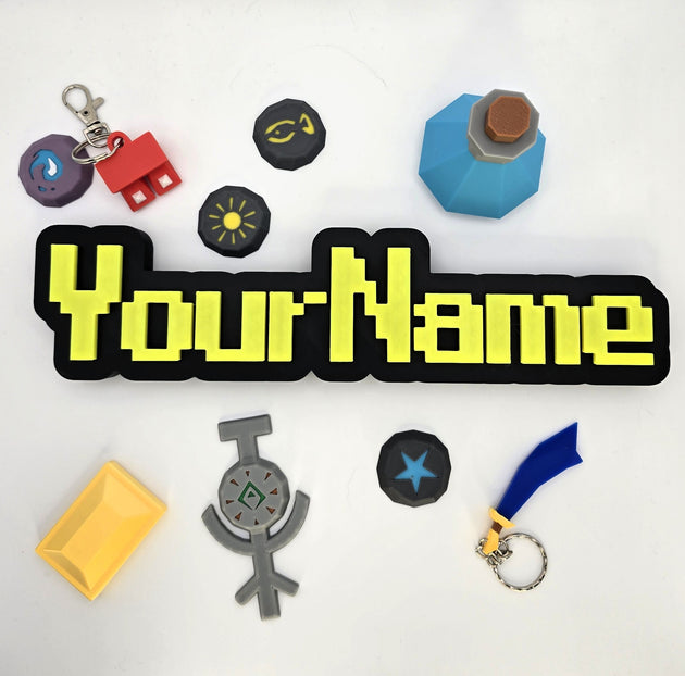 Personalized Glow in the Dark RuneScape Font Nameplates - Cool Gaming Stuff