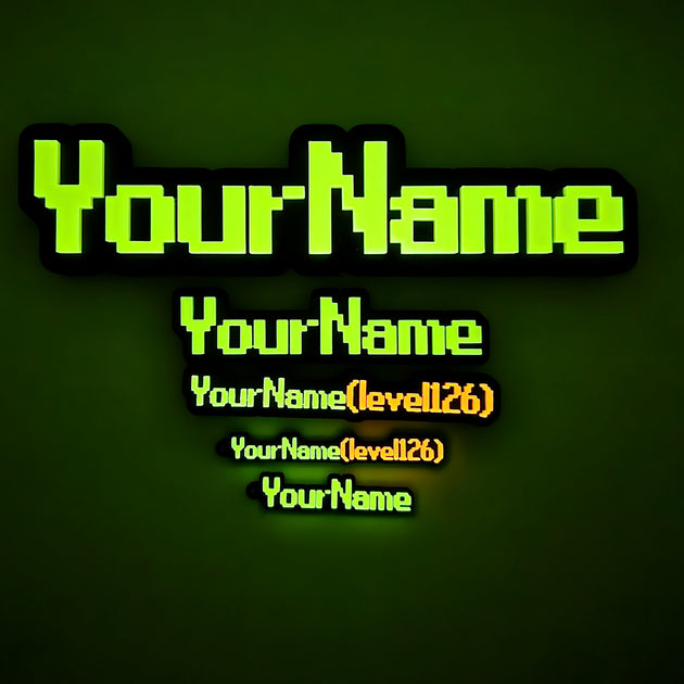 Personalized Glow in the Dark RuneScape Font Nameplates - Cool Gaming Stuff