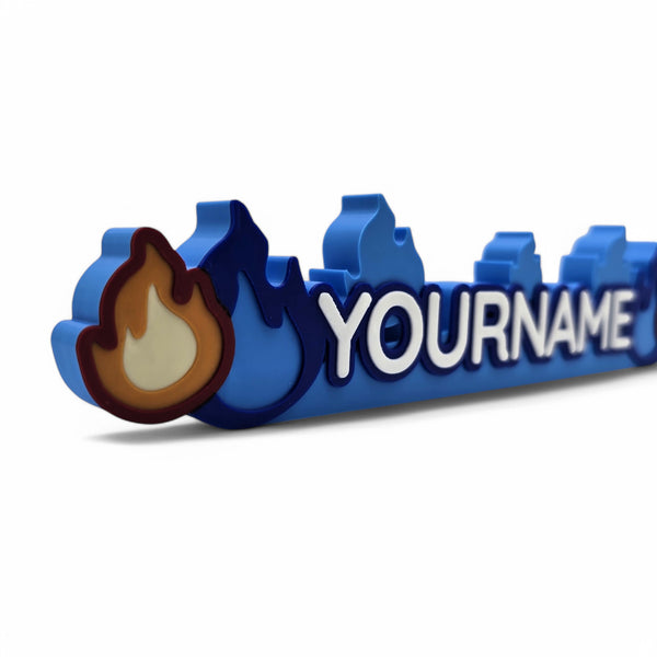 Blazing Builder Custom Nameplate - Cool Gaming Stuff