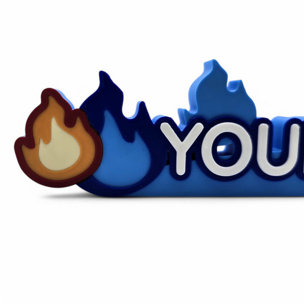 Blazing Builder Custom Nameplate - Cool Gaming Stuff
