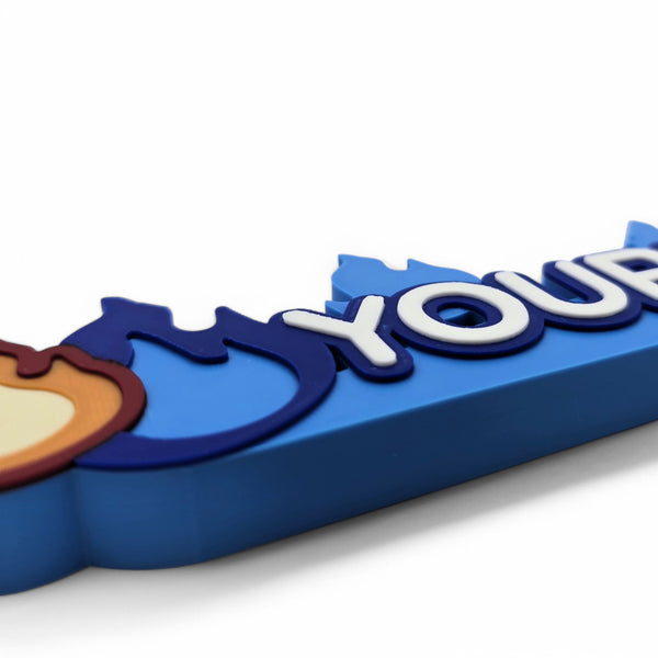 Blazing Builder Custom Nameplate - Cool Gaming Stuff