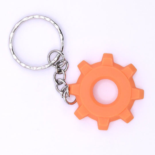 Orange Gear Cog Inspired By Factorio - Cool Gaming Stuff