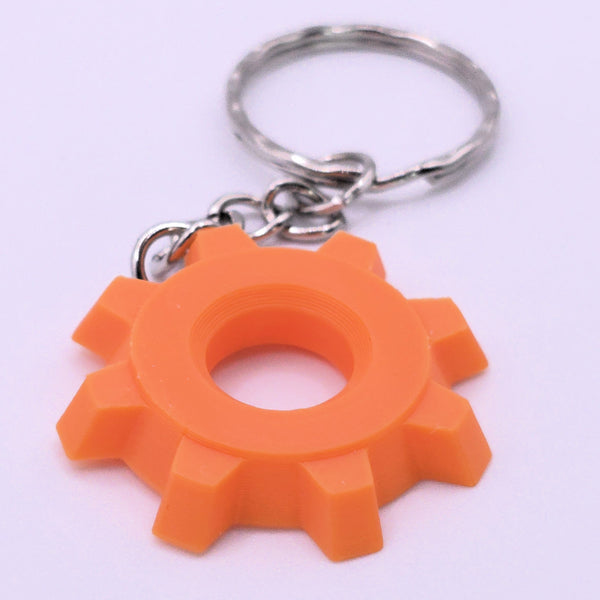 Orange Gear Cog Inspired By Factorio - Cool Gaming Stuff