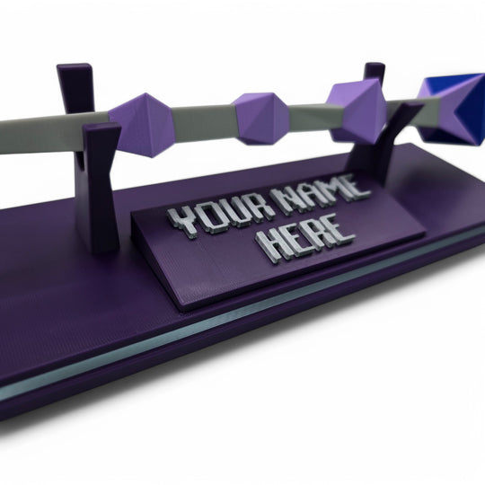 Runescape Kodai Wand, Optional Stand & Custom Nameplate - Cool Gaming Stuff