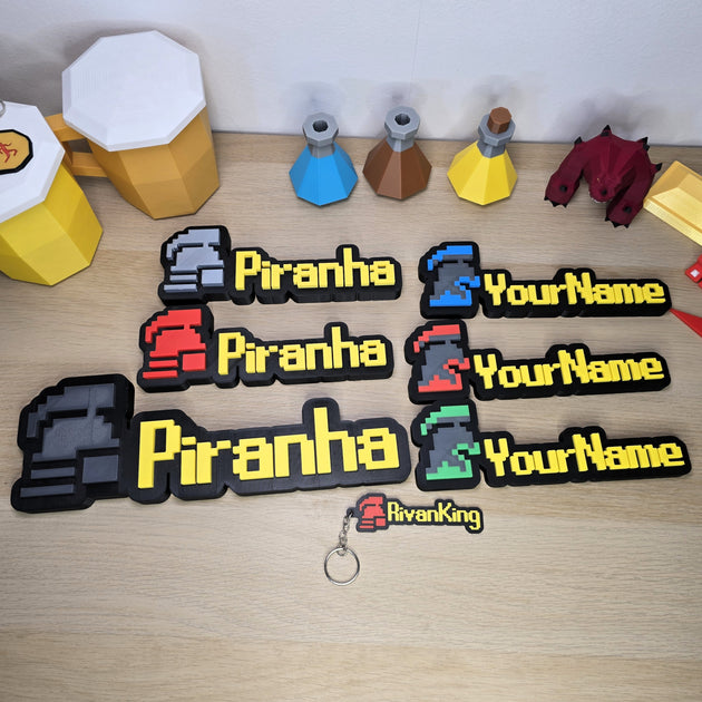 Personalized Custom IronMan RuneScape Font Nameplate - Cool Gaming Stuff