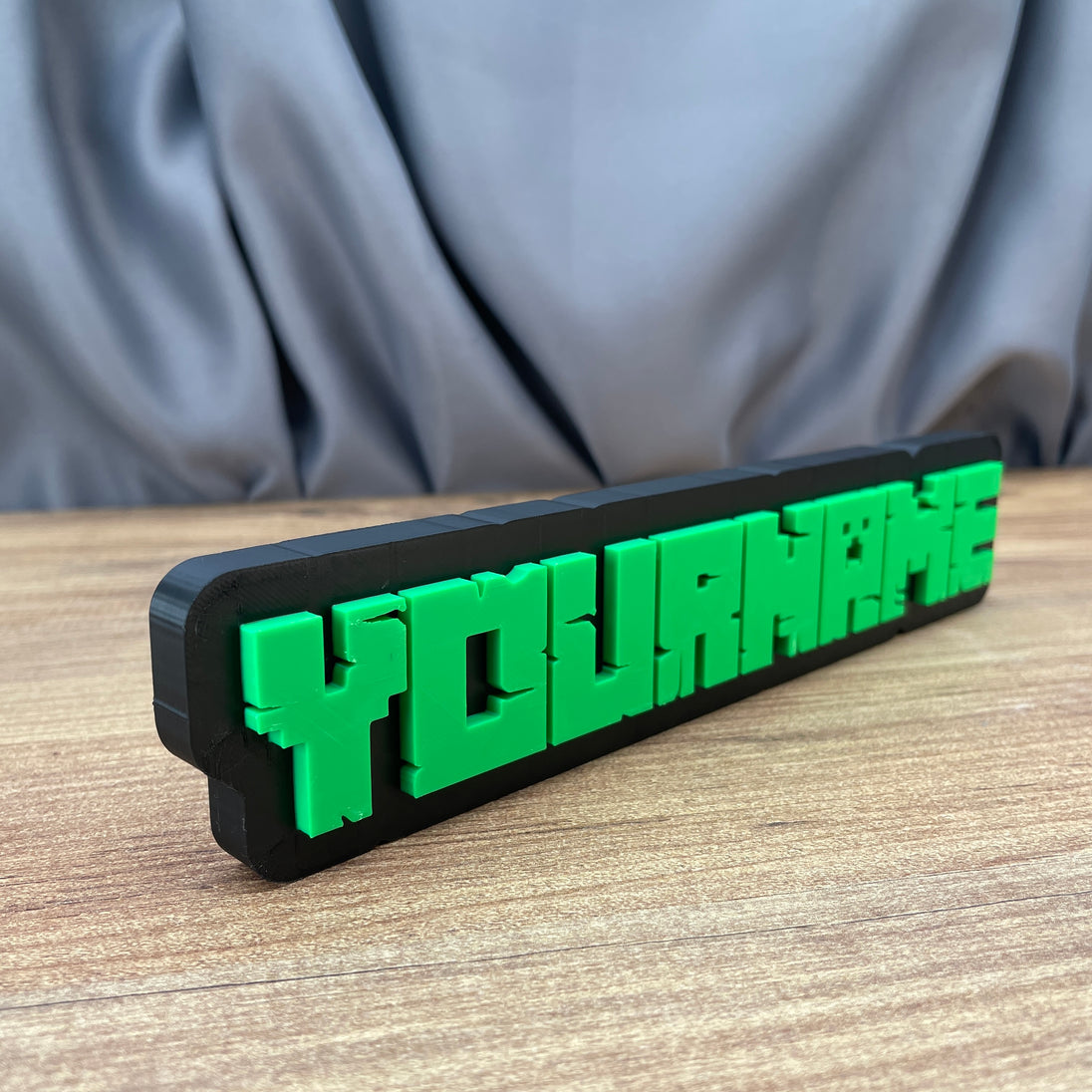 Minecraft Sign Customization Custom Minecraft Nameplate Glow in the Dark Desk Sign