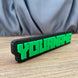 3d printed minecraft inspired desk sign personalised name