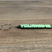 glow in the dark minecraft keychain black background