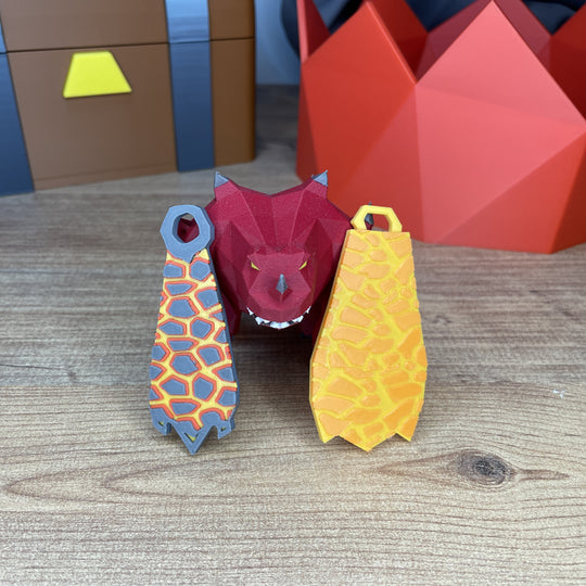 Fire Cape and Infernal Cape OSRS keyrings set
