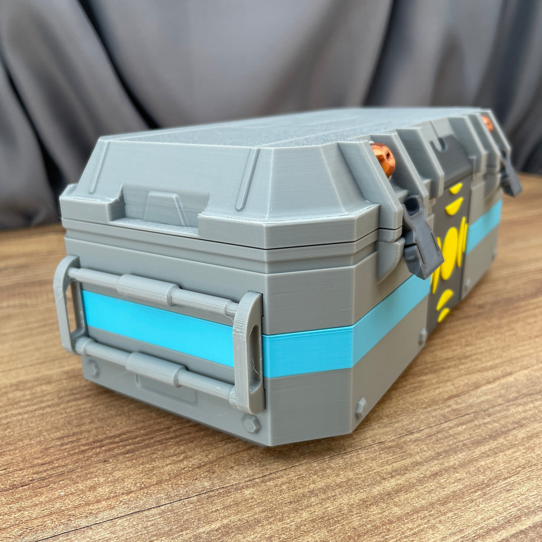 secure latch 3d printed storage box detail