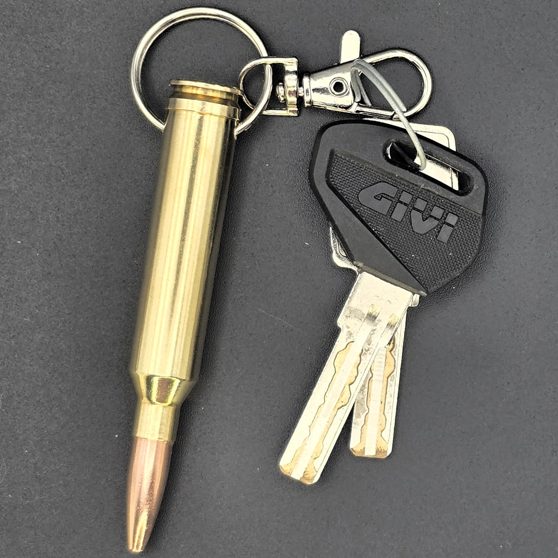 Bullet Engine Key Ring 7mm Remington Magnum Bullet Keyring | Real Inert Ammo