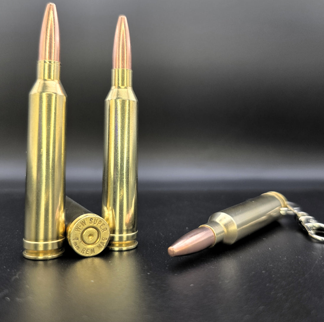 7mm Remington Magnum Bullet Keyring made from real inert ammo – Cool Gaming Stuff UK
