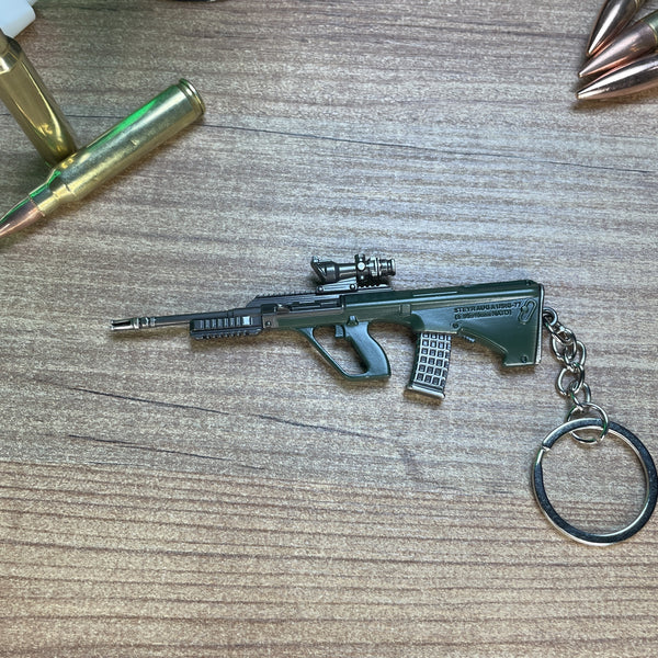 Tarkov AUG modded gun keychain display
