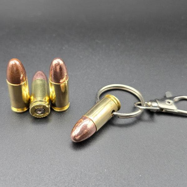 9mm Bullet Keyring made from real inert brass ammo – Cool Gaming Stuff UK
