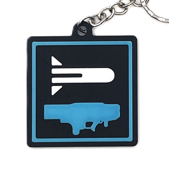 Square Stratagem Keychain Inspired By Helldivers - Cool Gaming Stuff