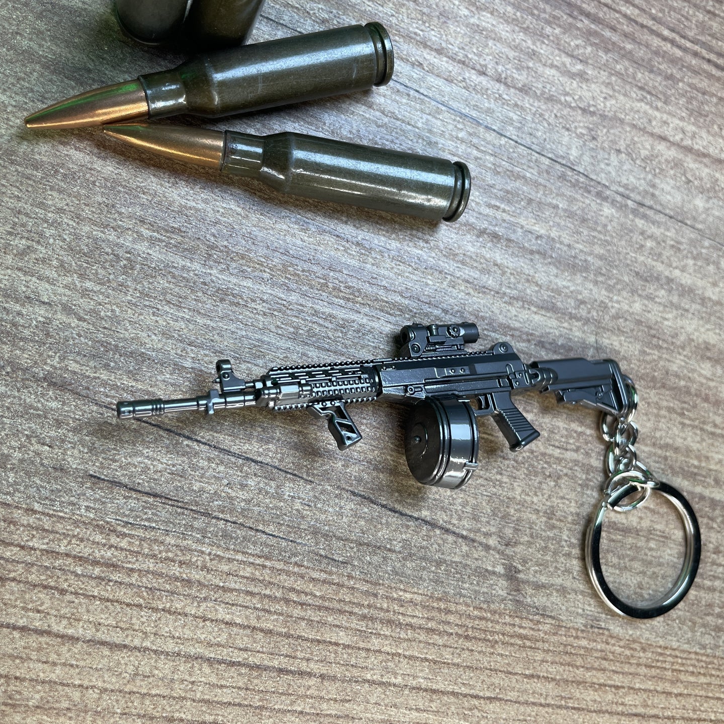 AK-12 with drum magazine keychain collectible