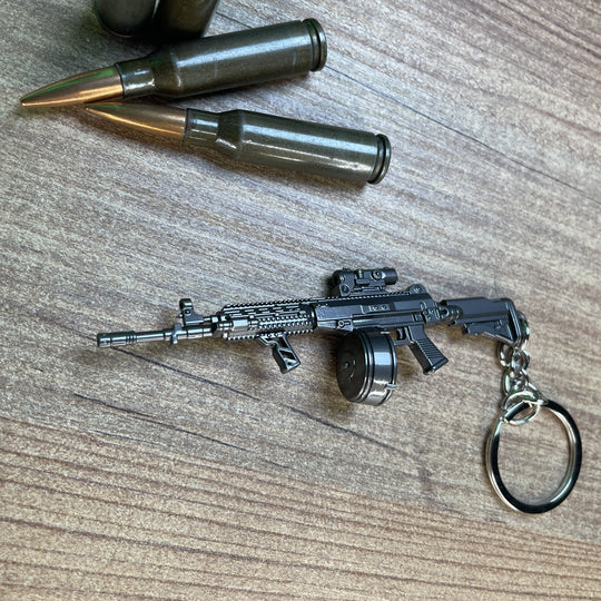 AK-12 with drum magazine keychain collectible