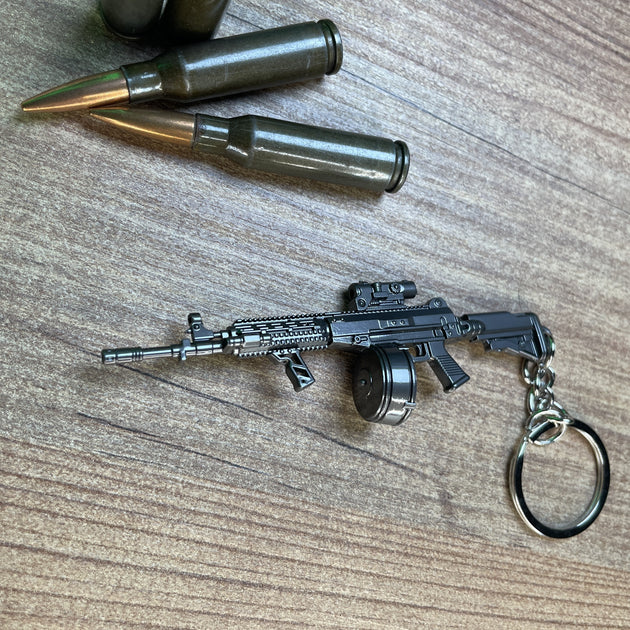 AK-12 with drum magazine keychain collectible