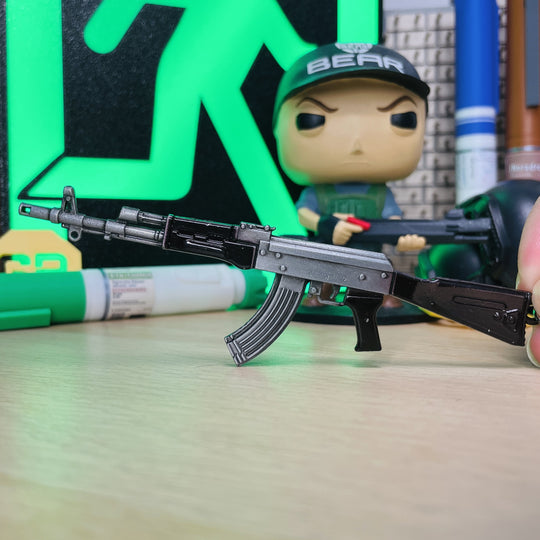 AKM 7.62x39 Assault Rifle Keychain Replica Front View