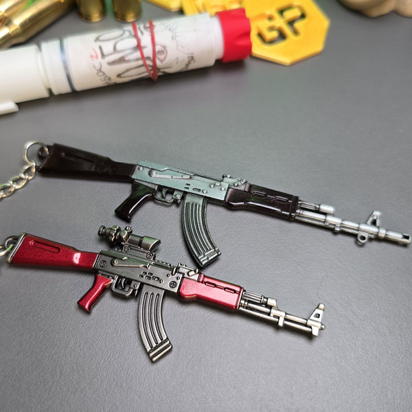 AKM 7.62x39 Assault Rifle Keychain Replica Front View