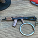 AKS-74U rifle keyring metal collectible