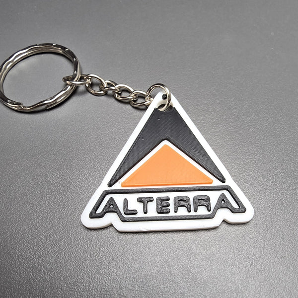 Alterra Corporation Keyring with Logo and Text – Subnautica Design