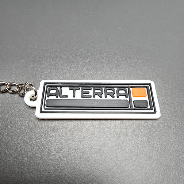 Rectangle Keyring with Alterra Name – Subnautica Inspired Keychain
