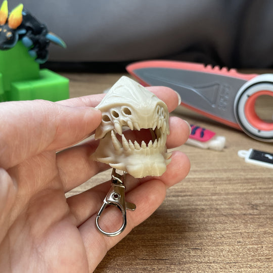 Ancient Leviathan bone coloured keyring