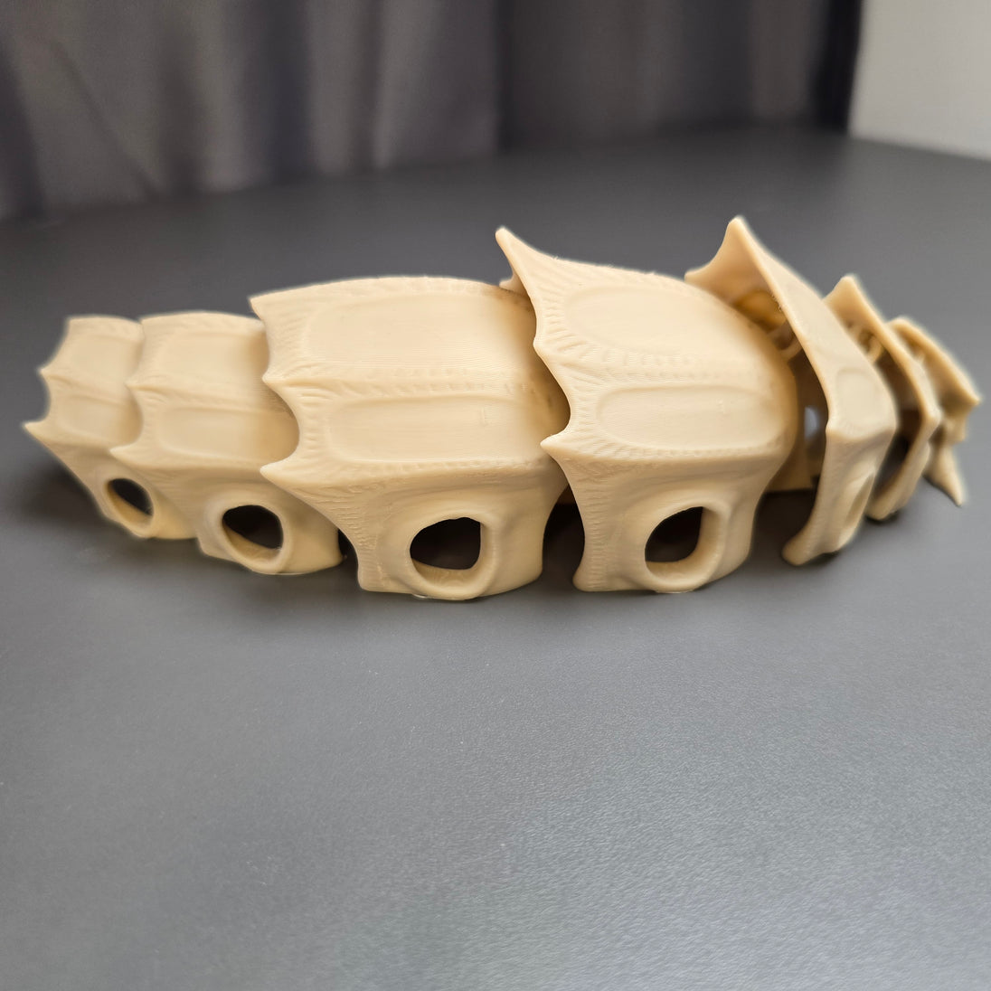 Side View of 3D Printed Ancient Skeleton from Subnautica