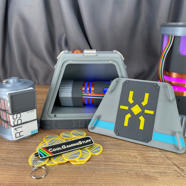 Gaming room display Arc Raiders augment case