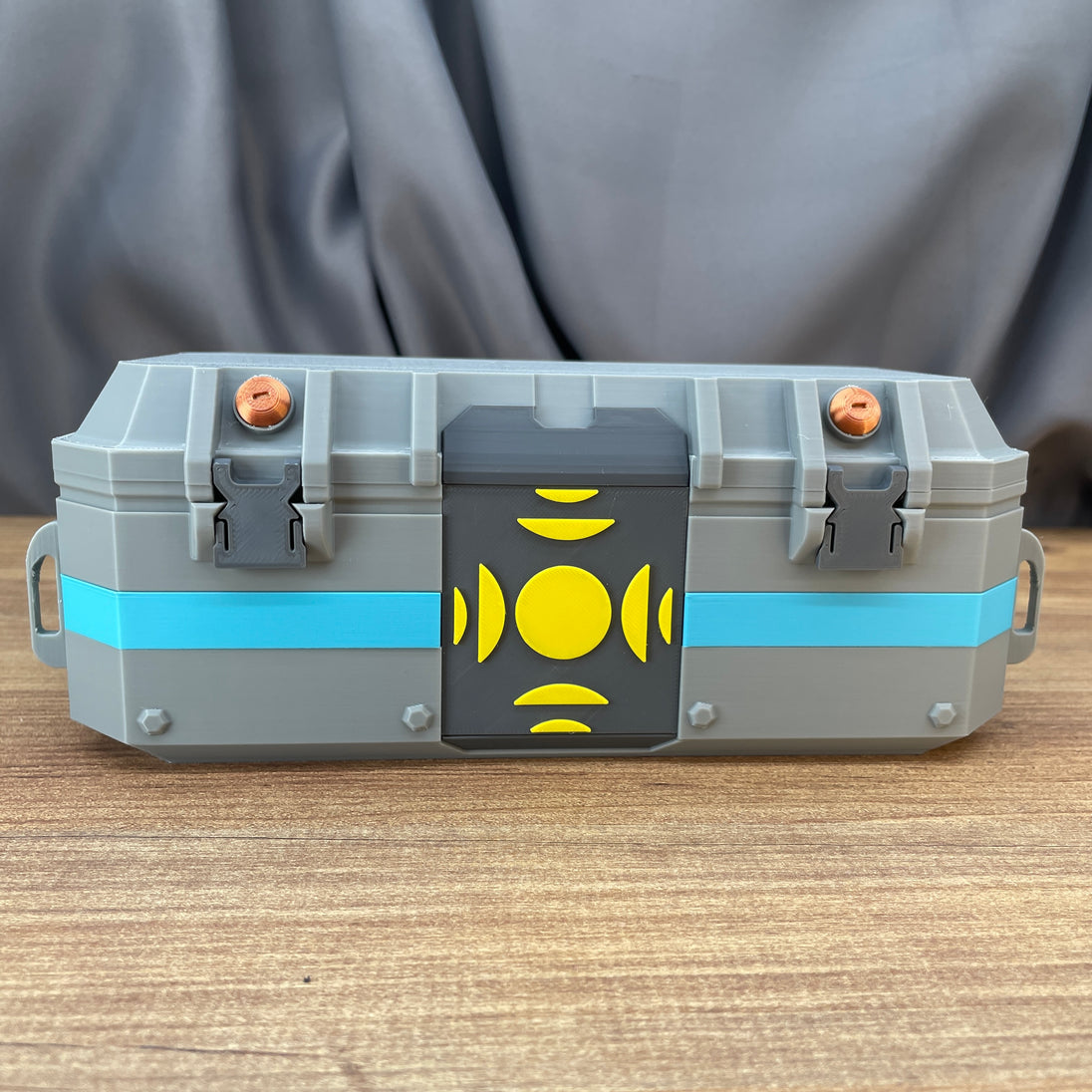 futuristic sci fi storage case double latch lock