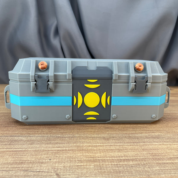 futuristic sci fi storage case double latch lock