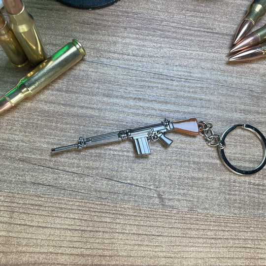 Base SA58 FAL 7.62x51 metal keychain replica – Escape from Tarkov inspired
