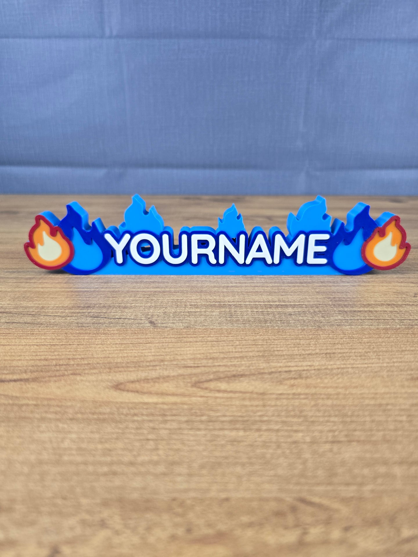 Blazing Builder fiery themed Palia nameplate decor