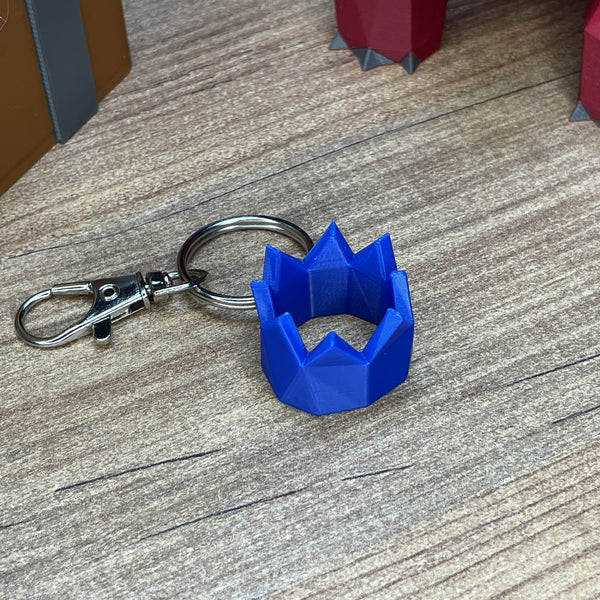 Blue RuneScape party hat replica keyring