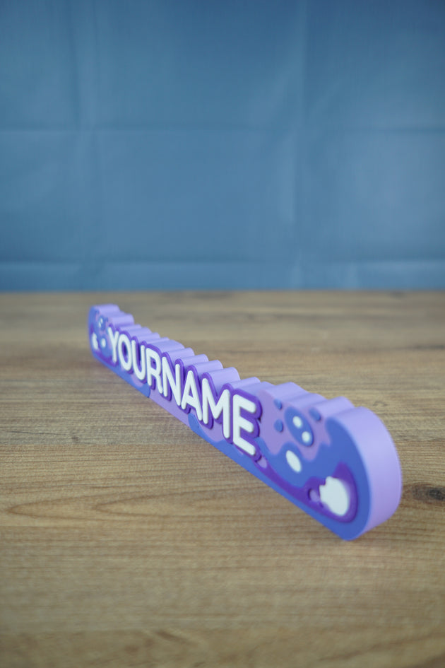 3D printed Elderwood name sign personalised text